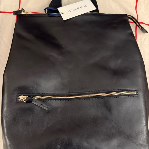 Clare V Remi Backpack Black Leather with Gold Hardware - Picture 2 of 7